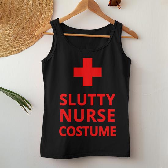 Slutty Nurse Costume Sexy Nurse Halloween Cosplay Women Tank Top