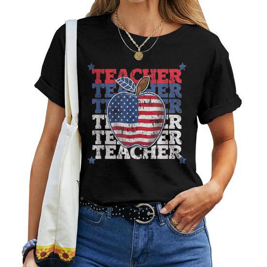 Comfy Plus Size USA Flag Shirt – Oversized 4th Of July Tee For Women In Red, 4XL Patriotic Top - View #3