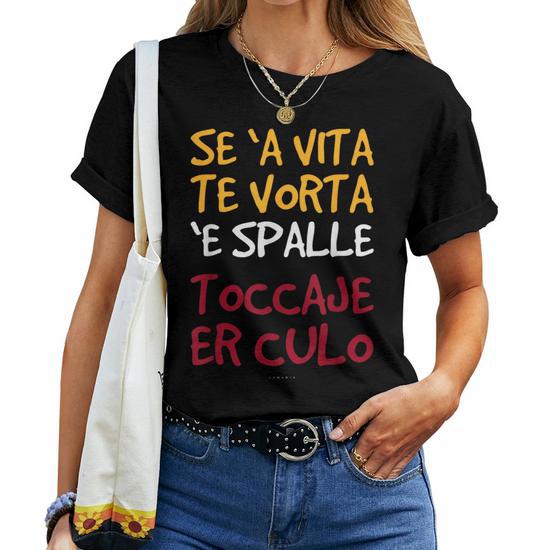 Testo Romano Divertente Uomo Romanesco E Nudo So Pure Mejo Maglietta