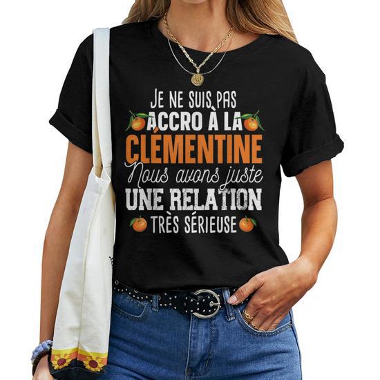 Clémentine Fruit Relation Cadeau Humour Orange Homme T-shirt femme