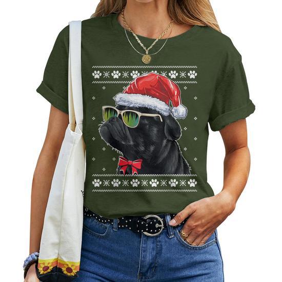 black dog christmas sweater Ugly Christmas Tree Dog Sweater