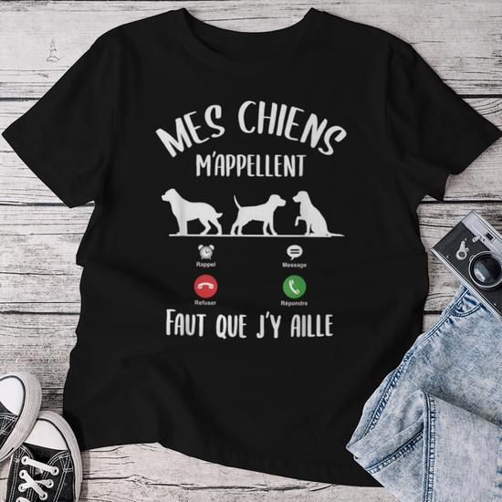 T-shirt Humour "Mon Chien Pense Que Je Suis Cool" - Coton - Unisexe - Graphique Drôle - Neuf
