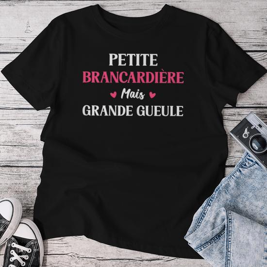 Débardeur Femme Humour "Petite Brancardière Mais Grande Gueule" - Coton Léger Coupe Classique - Blanc