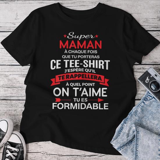 T-shirt Humour Fête Des Mères – Cadeau Personnalisé Pour Maman, Mamie, Belle-mère (plusieurs Tailles)