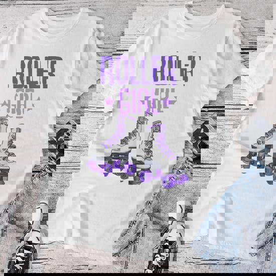 Pattinaggio Artistico Maglietta Pattinaggio A Rotelle - Grafica Divertente Per Ragazze E Donne Maglietta Cotone Stampa