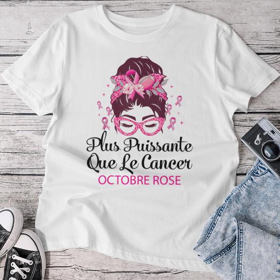 T-Shirt Octobre Rose - Tunique Femme Grande Taille - Sensibilisation Cancer Du Sein