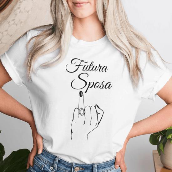 Tshirt Addio Al Nubilato 'Futura Sposa Brave Ragazze' - Cotone Donna, Idea Regalo Divertente