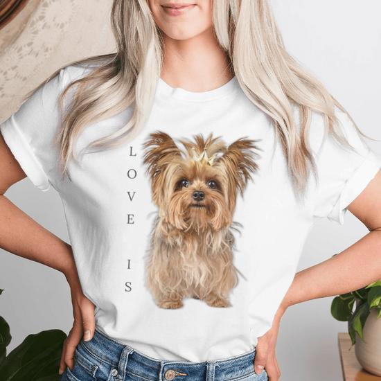 T-Shirt Bambina Yorkshire Terrier - 100% Cotone, Stampa Serigrafica, Regalo Per Amanti Dei Cani