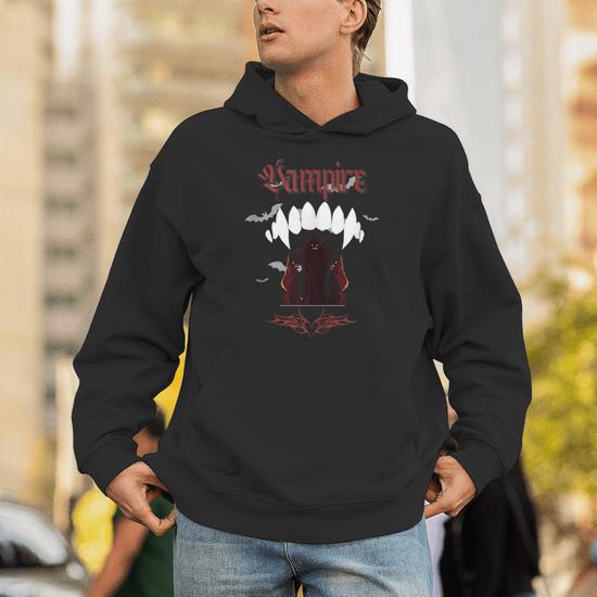 Halloween Horror Wolf Dog Vampire Monster Teeth Costume Tank Top Unisex Hoodie Monsterry