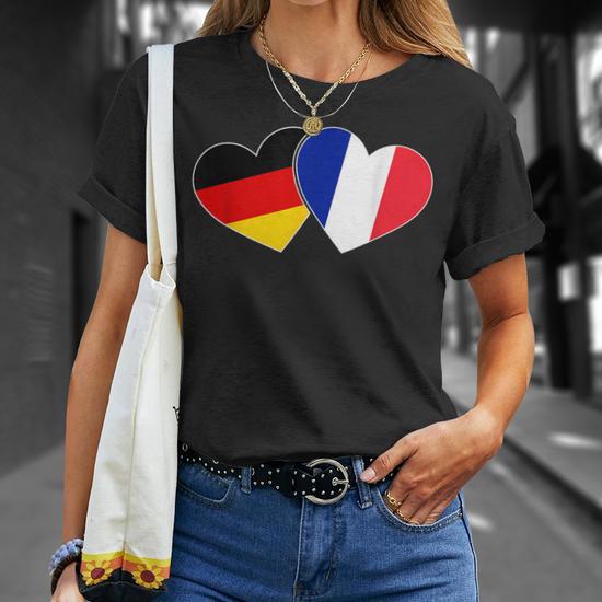 Sweat à Capuche Cœurs D'Amitié France Et Allemagne - Design Unisexe