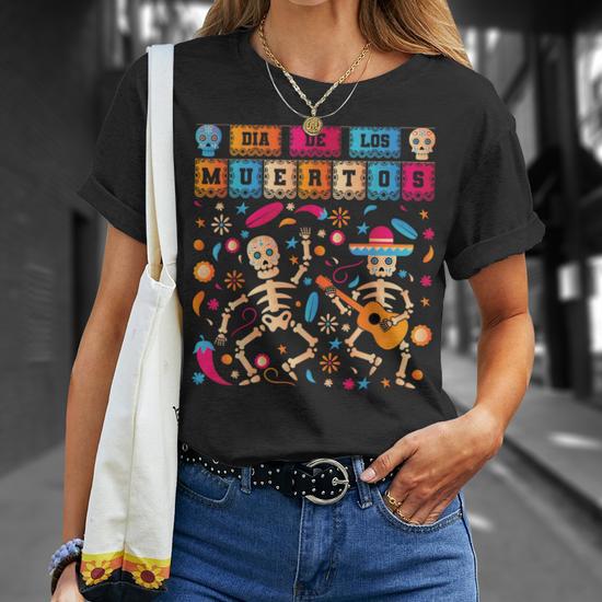 T-shirt Enfant "Dia De Los Muertos" (Jour Des Morts) Mexique - Taille XS - Gris - Neuve Avec étiquettes