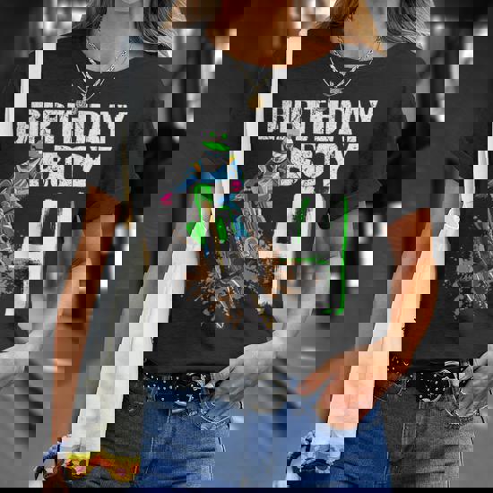 Dirtbike Motocross Mx Borthday Boy 4 Th Birthday Toddler T-Shirt