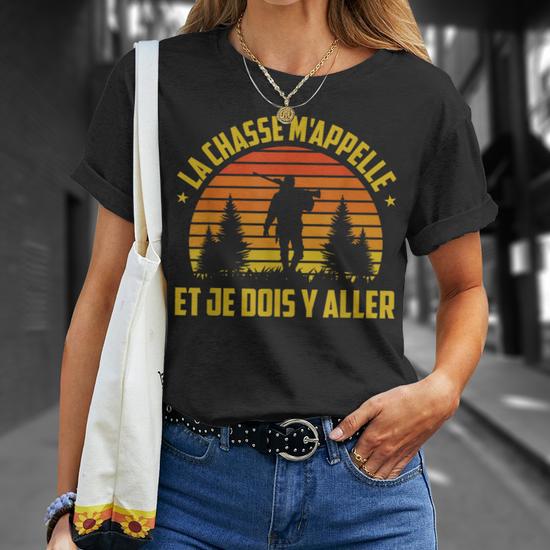 Sweat à Capuche Humour Chasse – 'La Chasse M'appelle Et Je Dois Y Aller' – Cadeau Drôle Pour Chasseur Passionné