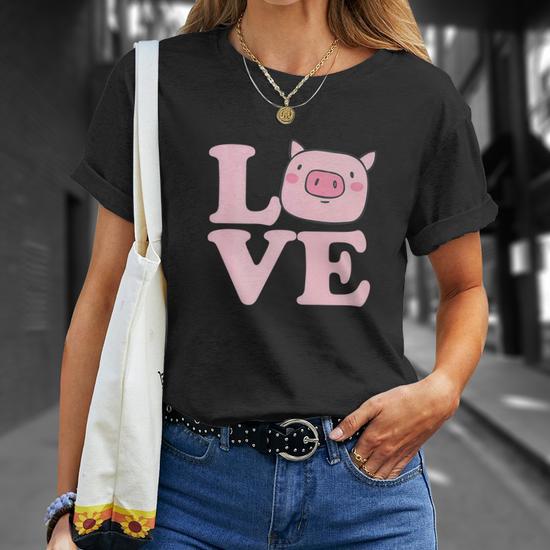 I Love Pigs T-Shirt - Thegiftio