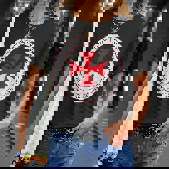 Cavalieri Templari Ordine Del Tempio Di Salomone Sigillo Crociato T-shirt Da Uomo Con Stampa Posteriore - Foto 5