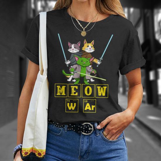 Meow Wars Cat Wars T Shirt Monsterry CA