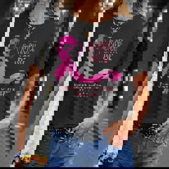 Tshirt Femme Ruban Rose T-shirt Octobre Rose Femme - Soutien Cancer Du Sein - Polyester Confortable - Grande Taille Haut Femme Polyester Confort