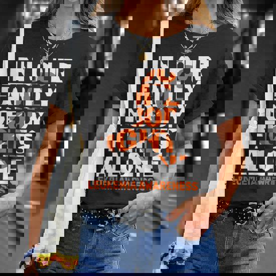 Orange Ribbon Leukemia Awareness Shirt Family Support Gift Orange Ribbon Leukemia Awareness Shirt Family Support Gift