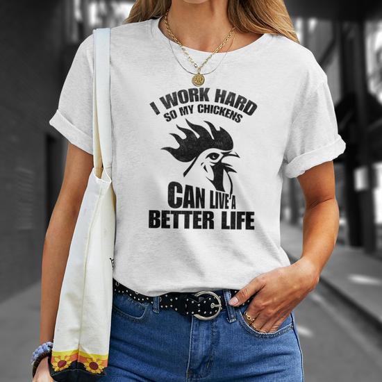 Chicken Funny Novelty Apparel Distressed Graphic T Shirt Thegiftio UK