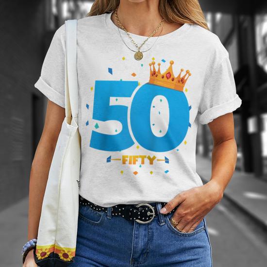 Fifty Year Old King Prince Birthday T-Shirt - Monsterry