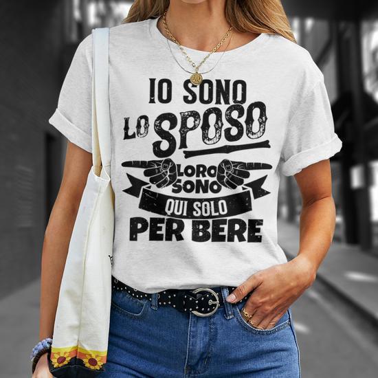T-shirt uomo Amico dello Sposo giacca e papillon, idea regalo per addio al celibato