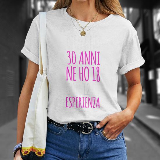 Maglietta Compleanno Donna 30 Anni – Prodotta Nel 1995 – 30 Anni Di Meraviglie – Fiori, Manica Corta – 100% Cotone – Taglie S- XL