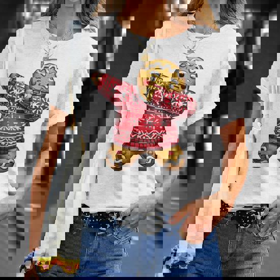 Tee-shirt Femme à Manches Courtes Spécial Noël Blanc