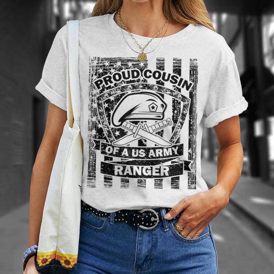 Proud Cousin Of A Us Army Ranger T Shirt Monsterry DE