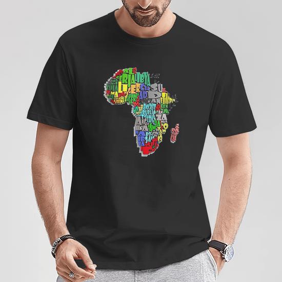 Africa Map Of Africa With Country Names T-Shirt - Thegiftio