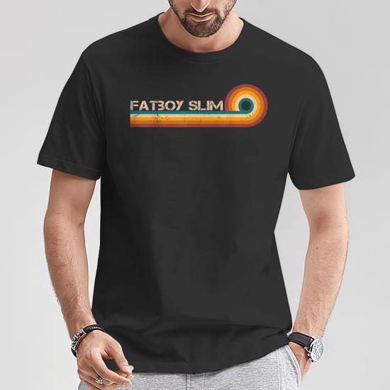 Fatboy Slim Retro Stripes Musician Vintage T-Shirt - Thegiftio