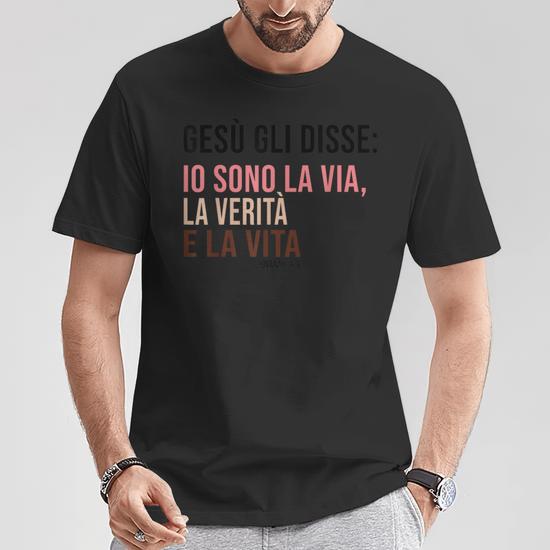 T-Shirt Uomo Ges&ugrave; Mi Ama Maglietta Religiosa Cristiana Pasqua Regalo