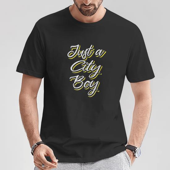 Just A City Boy T-Shirt - Thegiftio