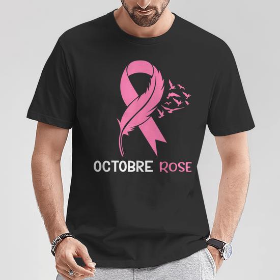 T-shirt Octobre Rose 2025 - Ruban Rose Sensibilisation Cancer Du Sein - Cadeau De Soutien Pour Femmes