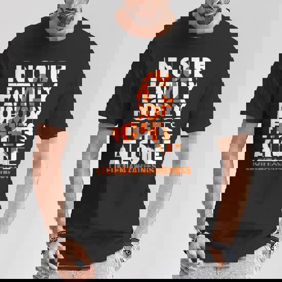 Orange Ribbon Leukemia Awareness Shirt Family Support Gift Orange Ribbon Leukemia Awareness Shirt Family Support Gift
