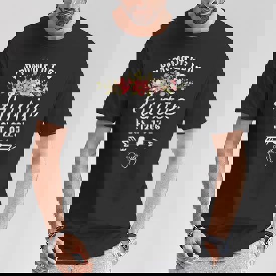 Promoted To Auntie Est 2020 First Time Aunt Est 2020 Floral T-Shirt Promoted To Auntie Est 2020 First Time Aunt Est 2020 Floral T-Shirt