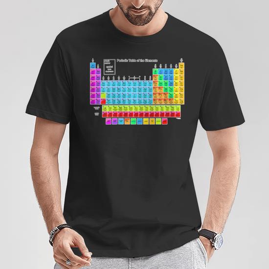 T-shirt Humour Chimie – Motif « Genius » Avec Tableau Périodique Des éléments – Cadeau Drôle Pour Profs, Scientifiques, Nerds