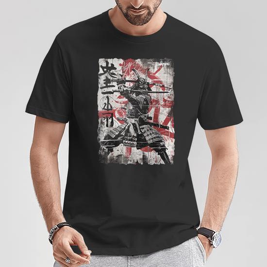 Vintage Samurai Mask Asia Japan Graffiti Tokyo Samurai T-Shirt