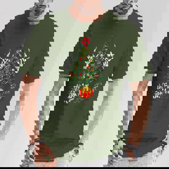 Haut De Sapin De Noël Pour Femmes, Col Rond Décontracté, Manches Courtes, Imprimé Sapin De Noël