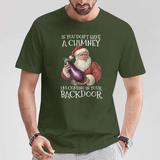 Sexual Innuendo Santa Rude Christmas T-Shirt - Seseable