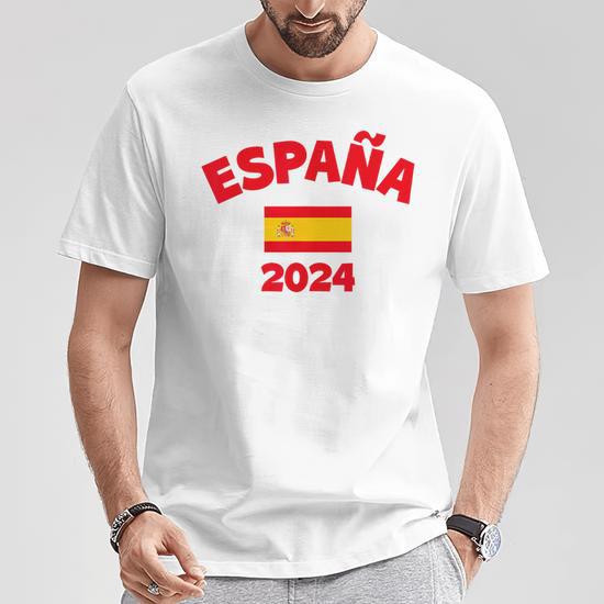 T-shirt Bébé "Carte Espagne Avec Drapeau" - 100% Coton, Manches Courtes, Tailles 3 à 18 Mois