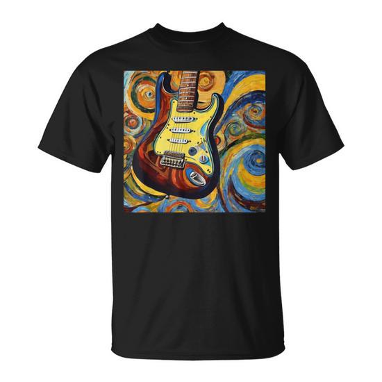 Electric Guitars Fender Stratocaster Painting Colorful Style T