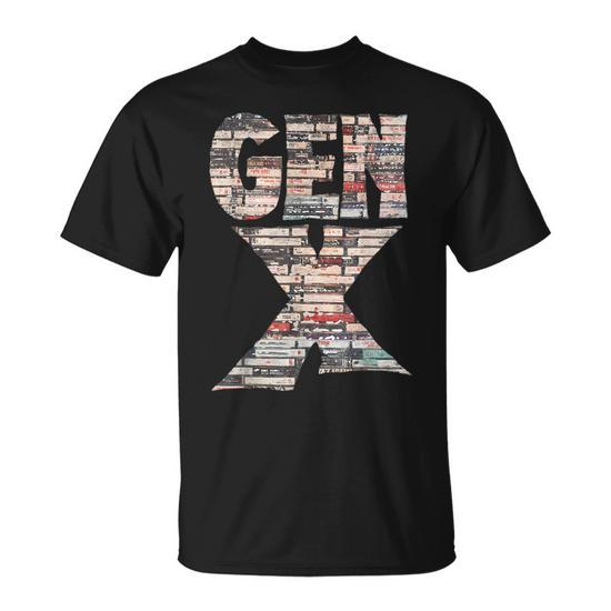 Gen X 60S 70S 80S Rock Cassettes Vintage Mixtape T-Shirt - Thegiftio