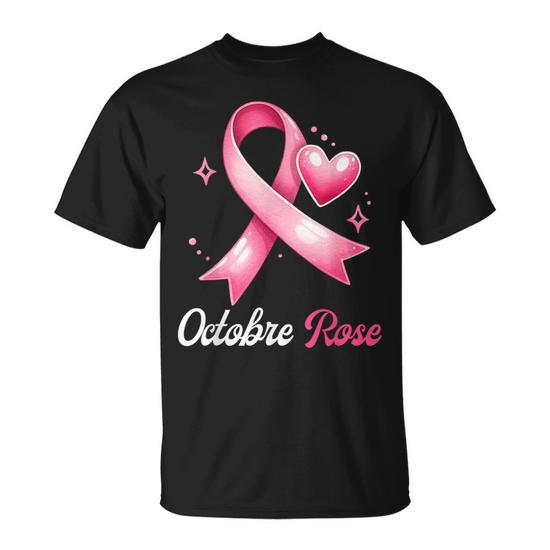 T-shirt Rose Pour Octobre Rose – Sensibilisation Cancer Du Sein – Ruban Rose Femme - 4
