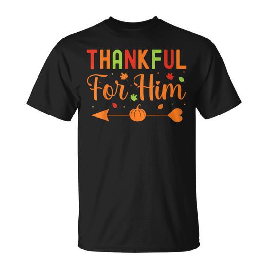 Thankful Pumpkin Funny Graphic T-Shirt For Women - Thanksgiving Tee, Brown, Small, Cute Fall Holiday Top - View #11
