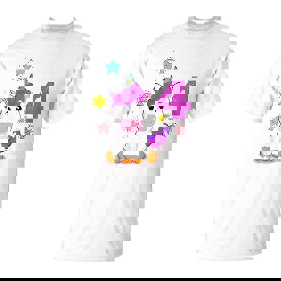 Compleanno Maglietta Con Unicorno T Shirt Bambina Maglietta