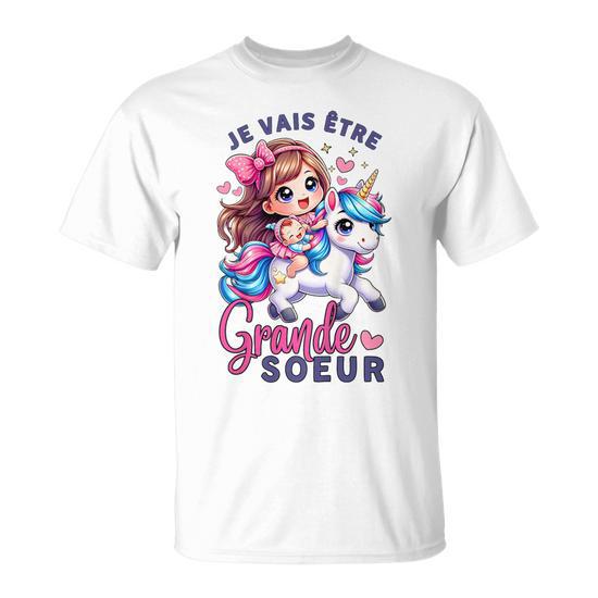 T-shirt "Future Grande Sœur 2025" - Annonce De Grossesse, Cadeau Pour Grande Sœur - 3