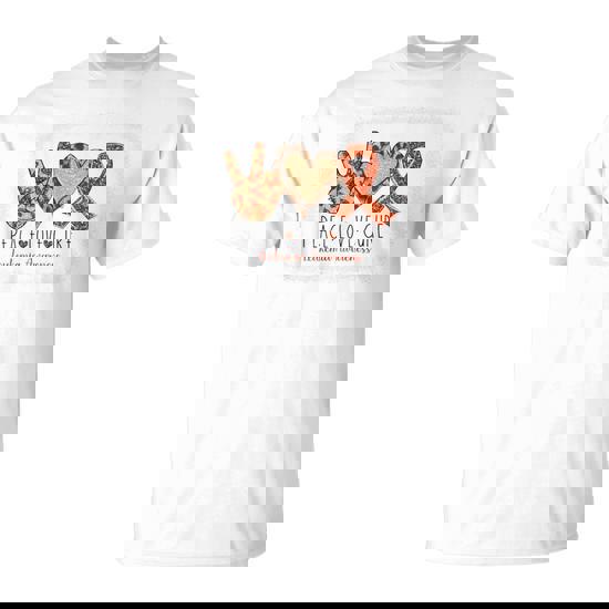 Peace Love Cure Multiple Sclerosis Awareness T-Shirt Peace Love Cure Multiple Sclerosis Awareness T-Shirt