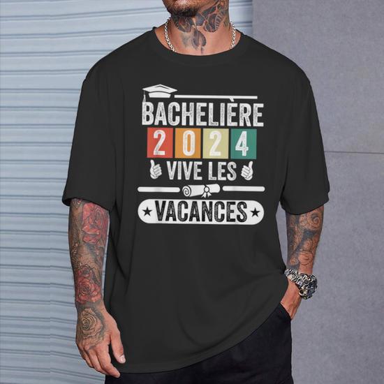 T-Shirt Humoristique 'Bachelière 2025/2026' - Cadeau Drôle Félicitations Bac, Idée Surprise Pour Fille Diplômée