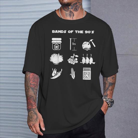 Bands Of The 90'S T-Shirt - Seseable