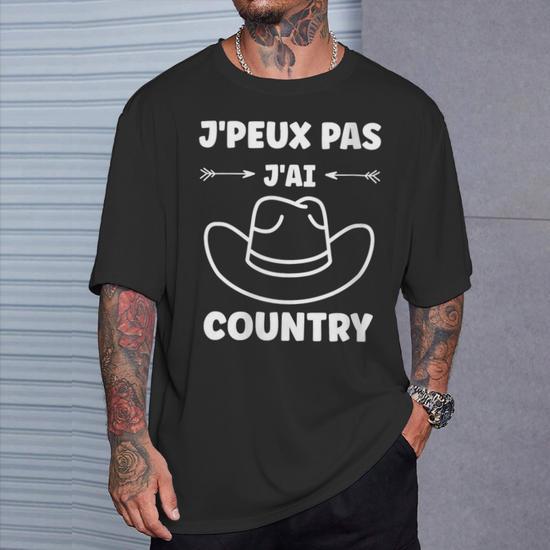 Débardeur Humoristique "Je Peux Pas J'ai Country" - Pour Danseurs Country Et Fans De Musique Western - Cadeau Drôle - 2